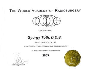 The World Academy of Radiosurgery Certificate
